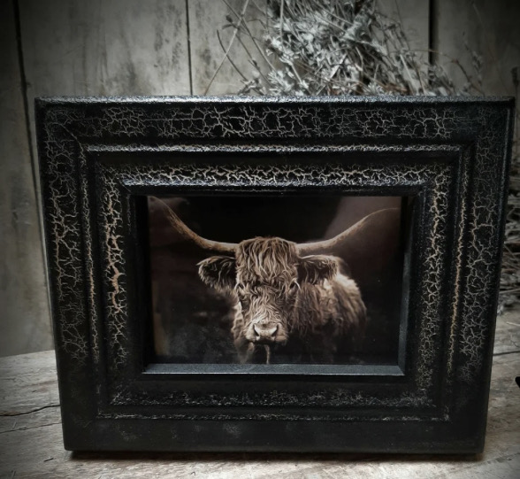 Fotokader zwart met goud 9x13cm