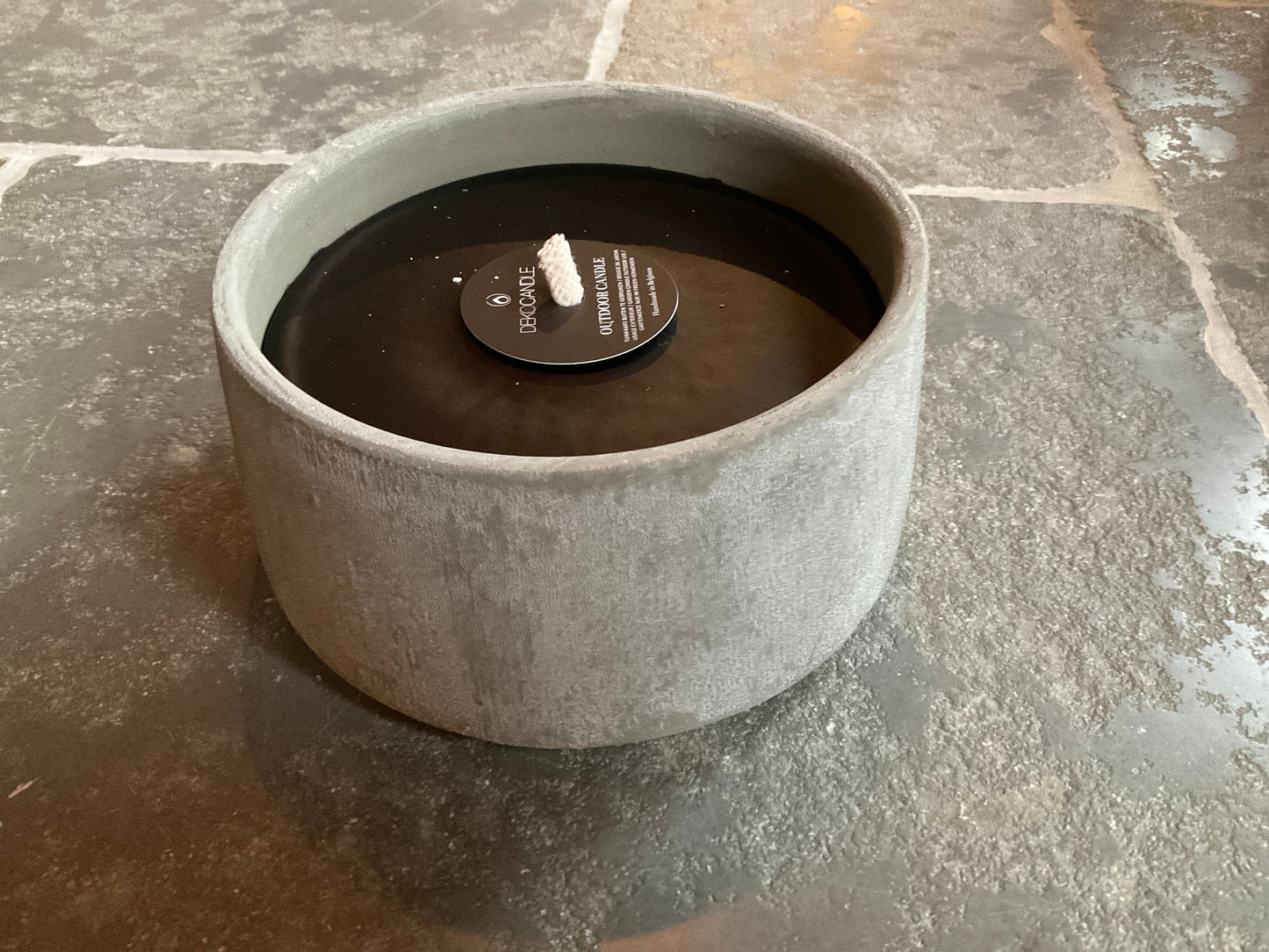 Beige terracotta buitenkaars 23x11cm