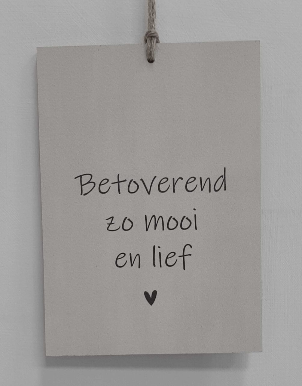 Bordje om op te hangen betoverend