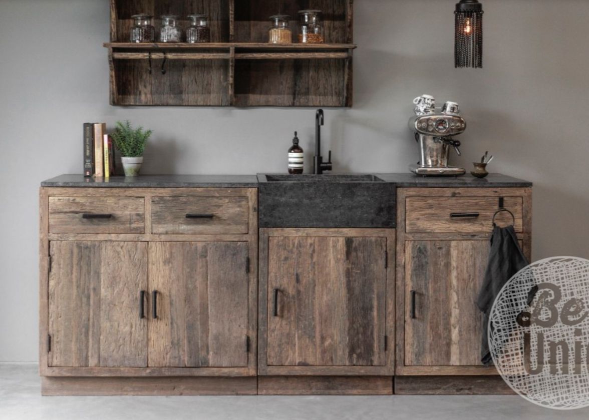 Kleine spoelbak kast met gat voor kraan 95x60x60