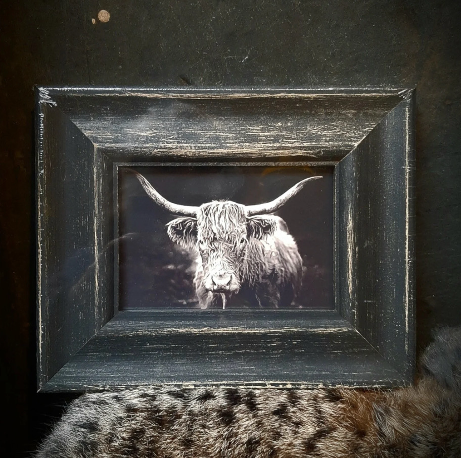 Fotokader mat zwart -bruin 9x13cm