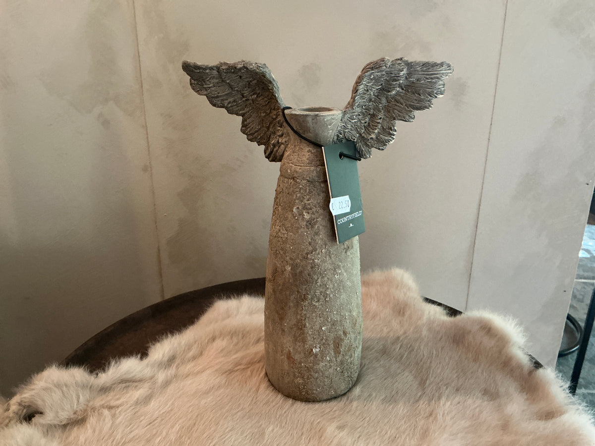 Kandelaar met engelvleugels