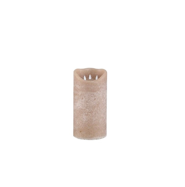 Led Light candle New Rustic beige movable flame S