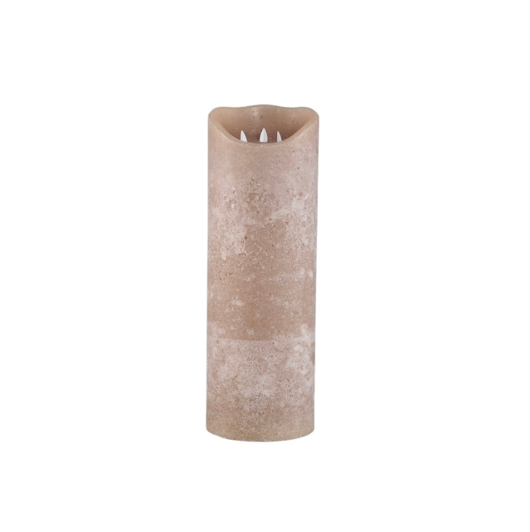 Led Light candle New Rustic beige movable flame L