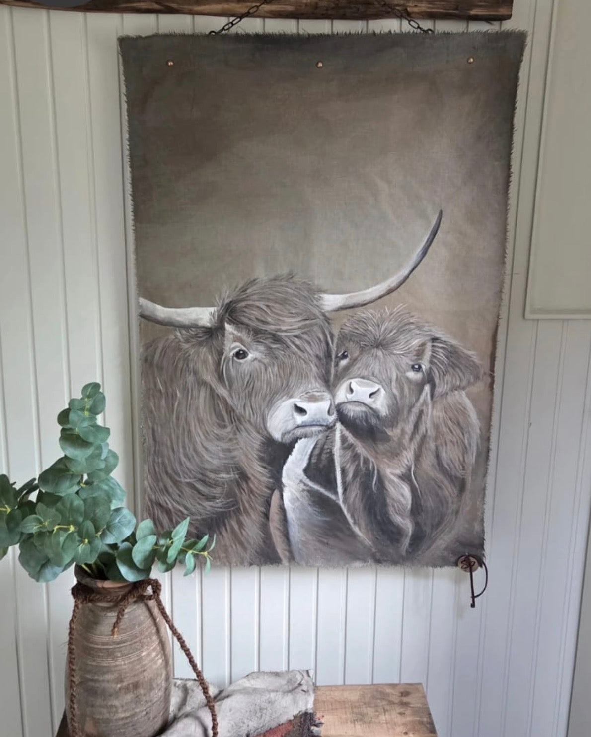 Wanddoek hooglander 70x80cm