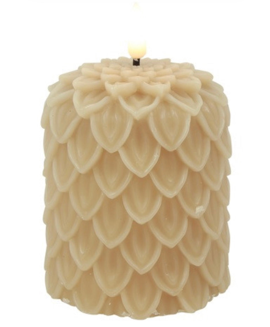 Ledkaarsen dennenkegel met afstandsbediening 8,5x8,5x10CM