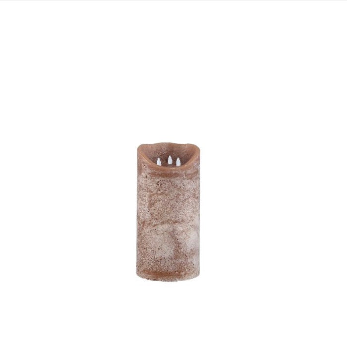 Led Light candle New Rustic brown movable flame S