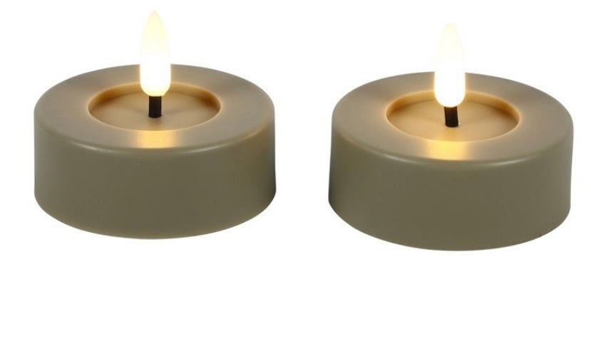 LED Kaars Maxi theelicht Beige