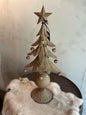 Roeste kerstboom met belletjes 45x12cm