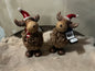 Eland met kerstmuts keuze uit verschillende soorten 18x9cm