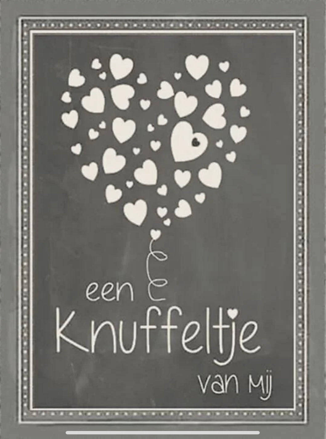 Tekstbordje een knuffeltje