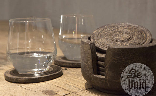 Onderleggers met houder 6 stuks