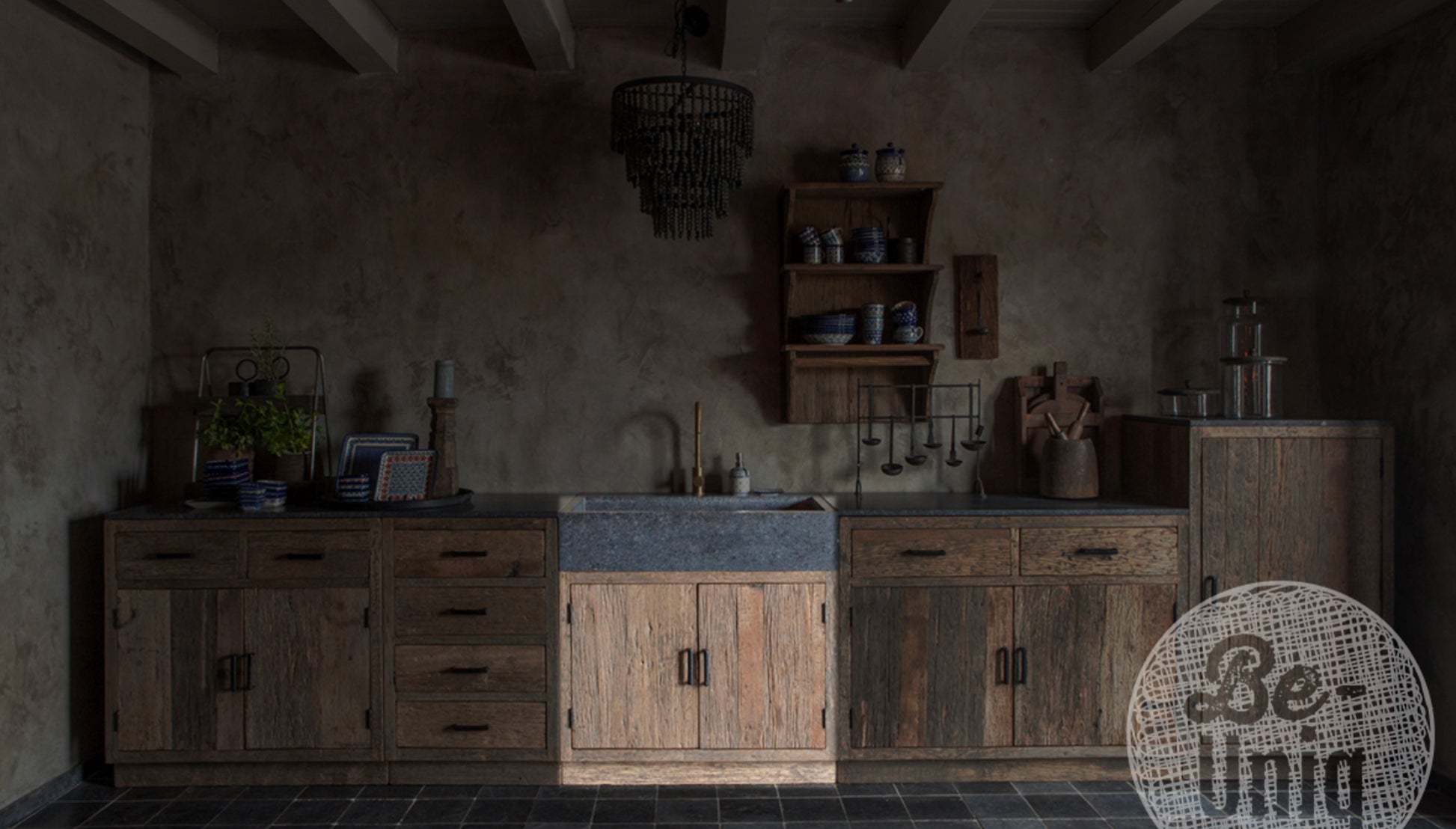 Kast met spoelbak exclusief kraan 95x95x60