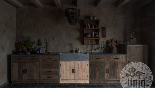 Kast met spoelbak exclusief kraan 95x95x60