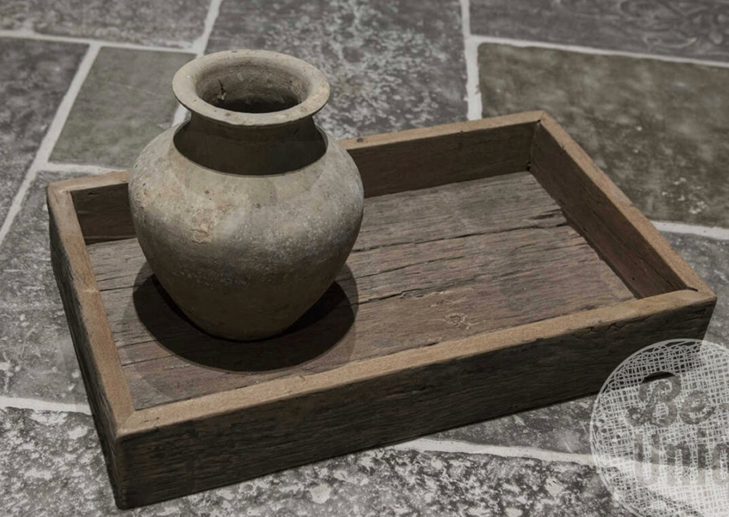 Authentiek houten dienblad