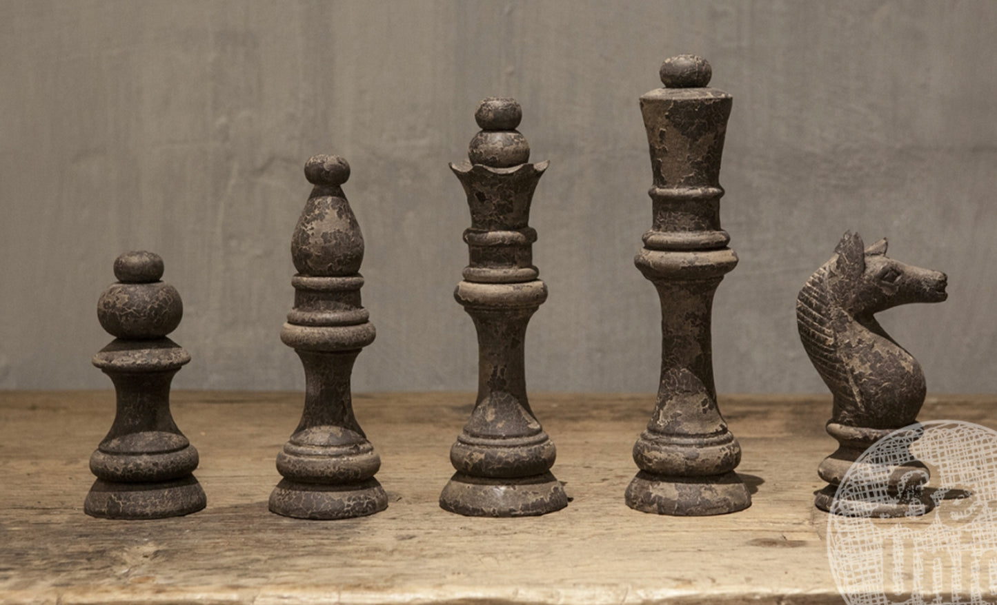 Schaakspel set van 5  Afmeting ca. (HxBxD) 3x7x7 cm