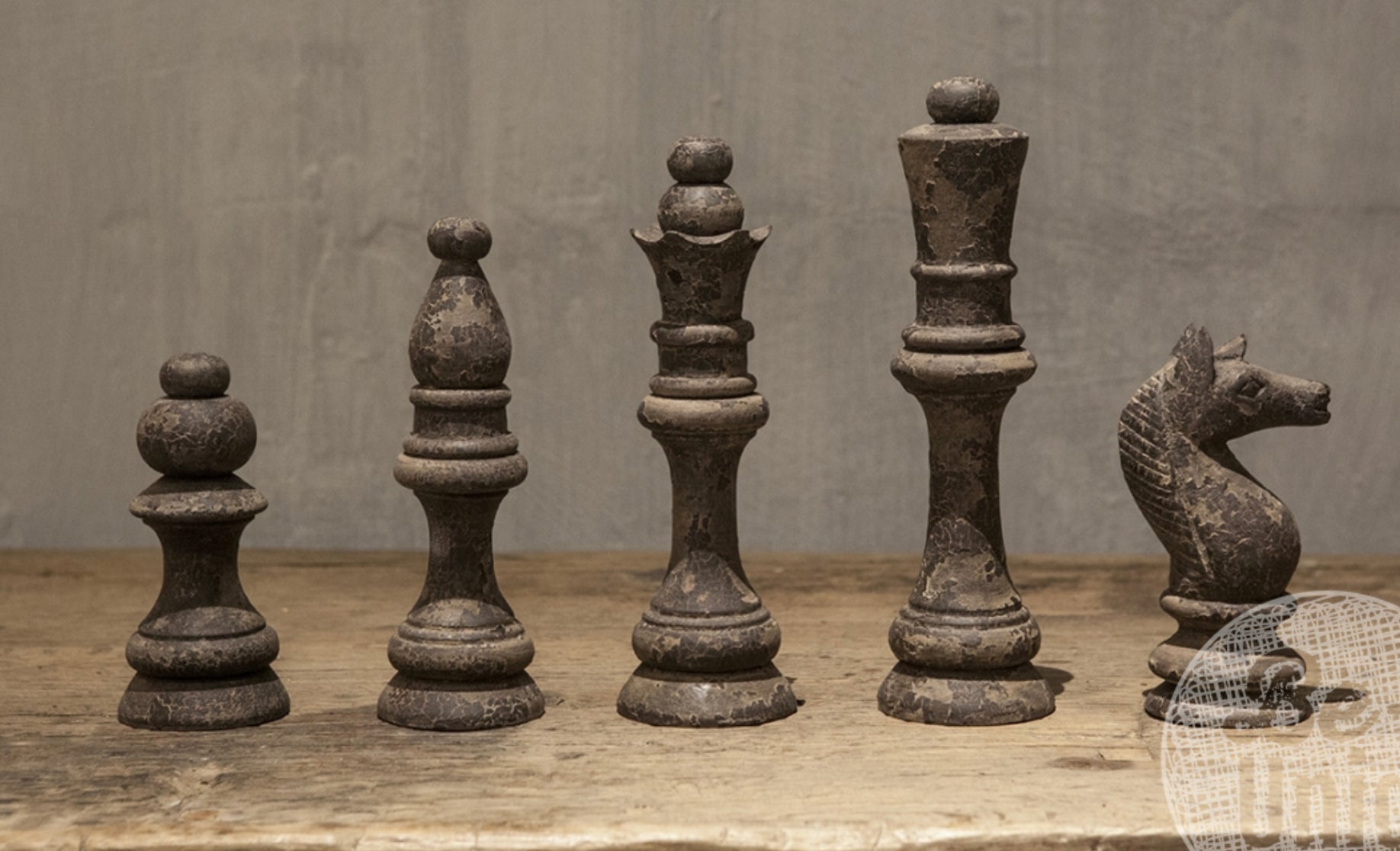 Schaakspel set van 5  Afmeting ca. (HxBxD) 3x7x7 cm