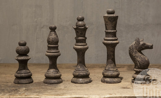 Schaakspel set van 5  Afmeting ca. (HxBxD) 3x7x7 cm