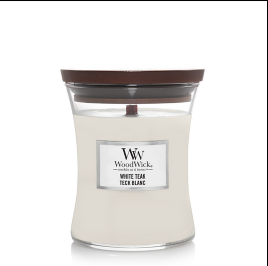 Woodwick Medium White Teak