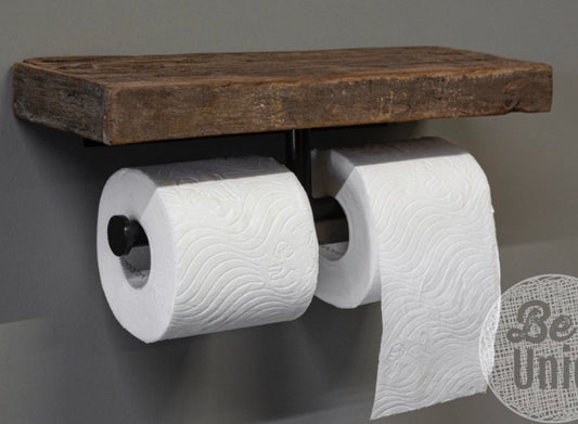 Toiletrolhouder dubbel Afmeting ca. (HxBxD) 10x33x12 cm