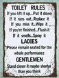Tekstbordje toilet rules