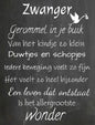 Tekstbordje zwanger