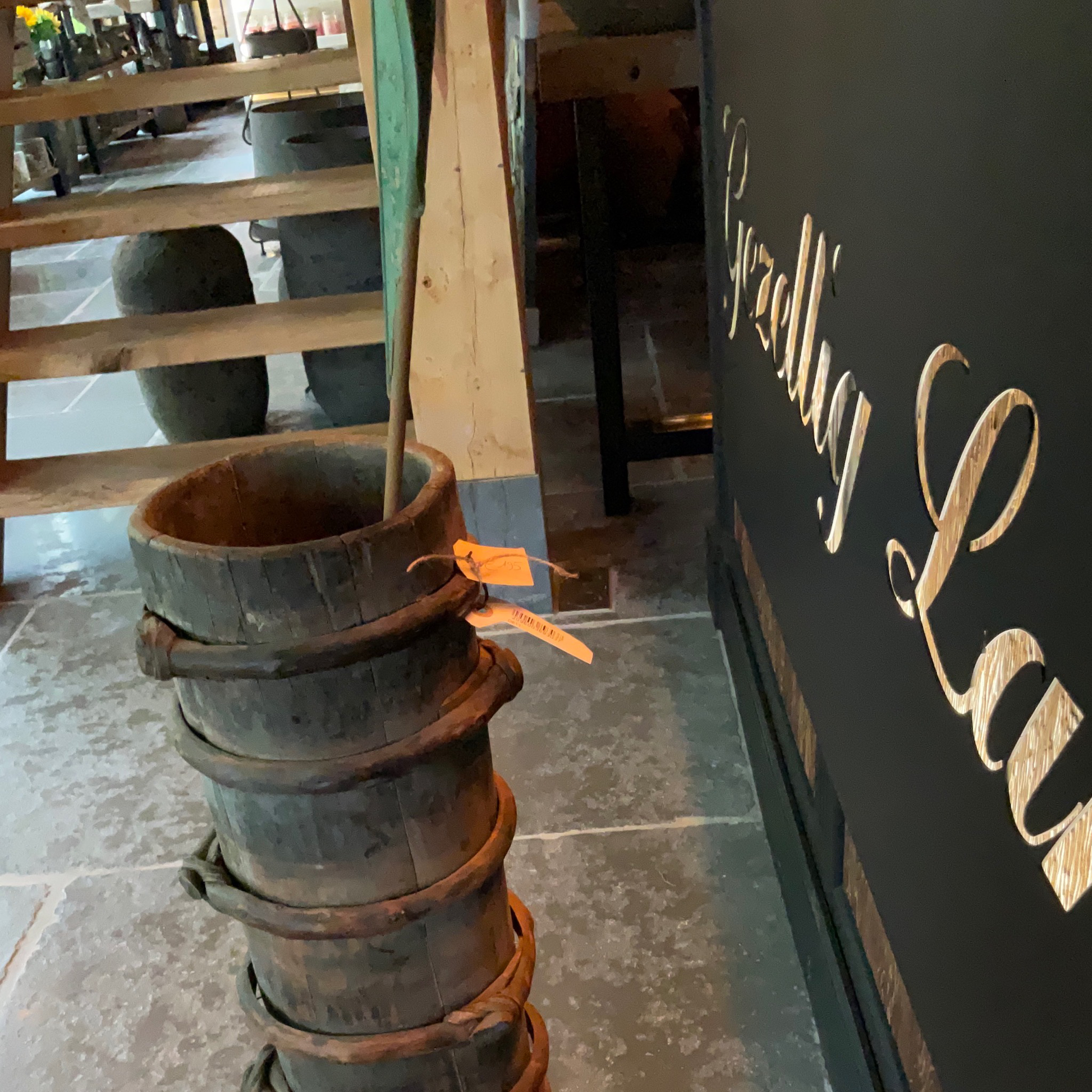 Houten Bloempot -50%