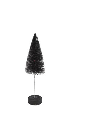 Zwarte Kerstboom 20cm hoog