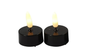 Zwarte Theelichten Op Batterijen met timer of afstandsbediening