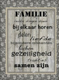 Tekstbordje familie