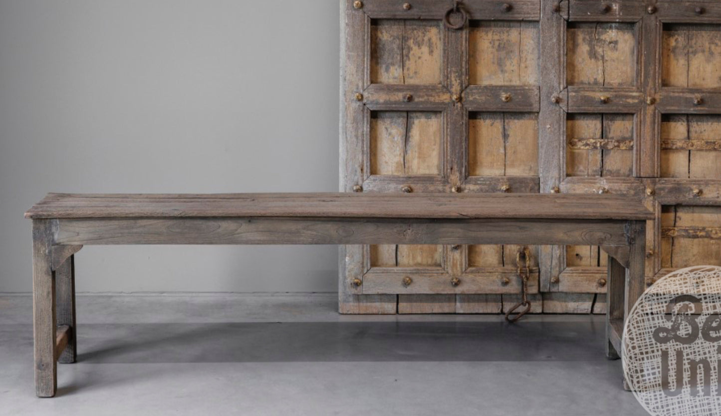 Oud houten bankje156 cm