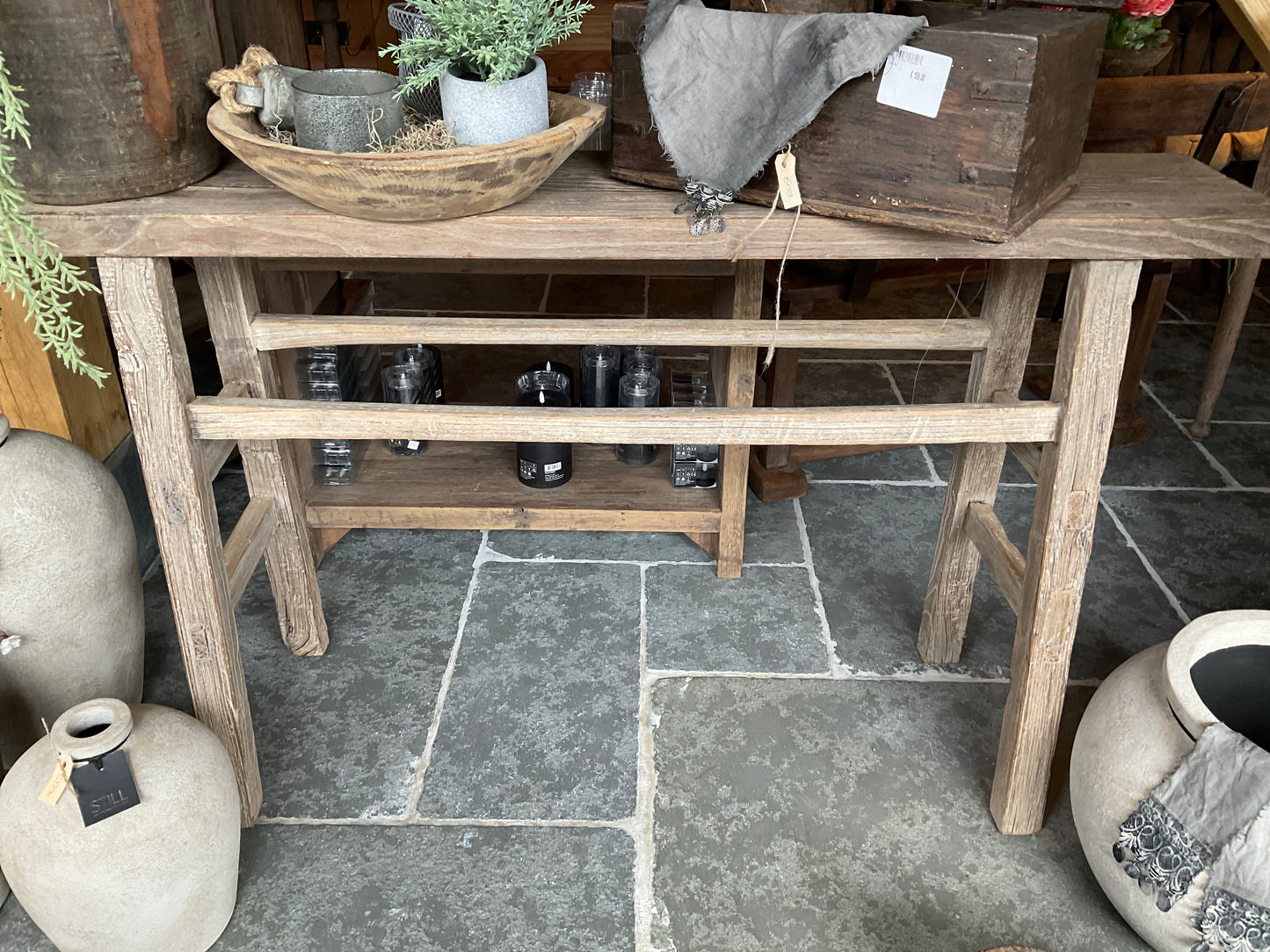 Oude wandtafel china 137x30x80cm