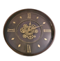 Klok met radartandwielen bruin