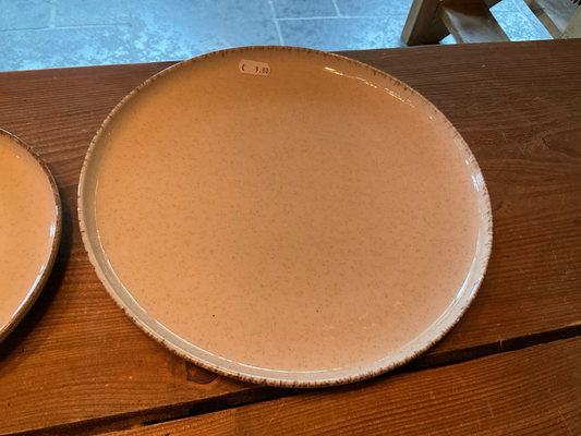 Groot bord beige per stuk