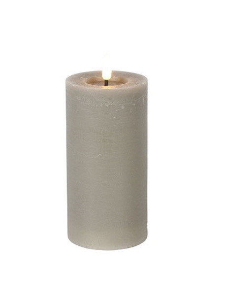 Grijze Kaars Op Batterijen Met Timer Of Afstandsbediening