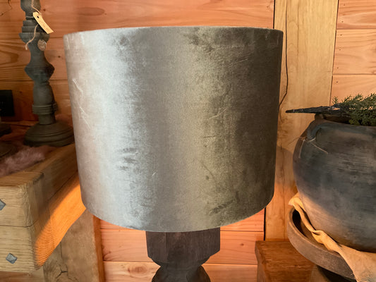 Lampenkap veloers grijs