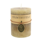 Beige kaars countryfield 7 cm hoog