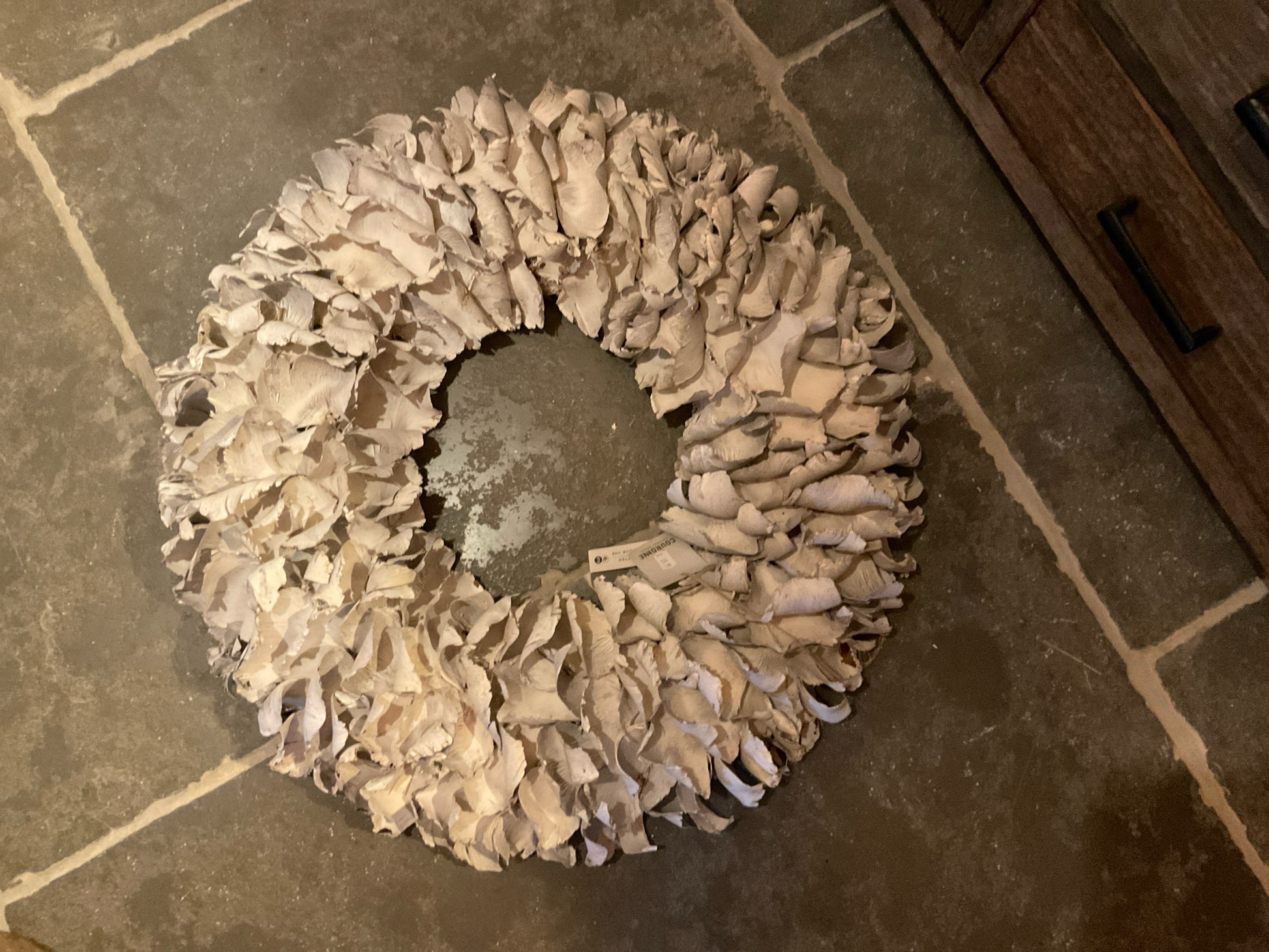 Krans palm petal wreat 65cm white