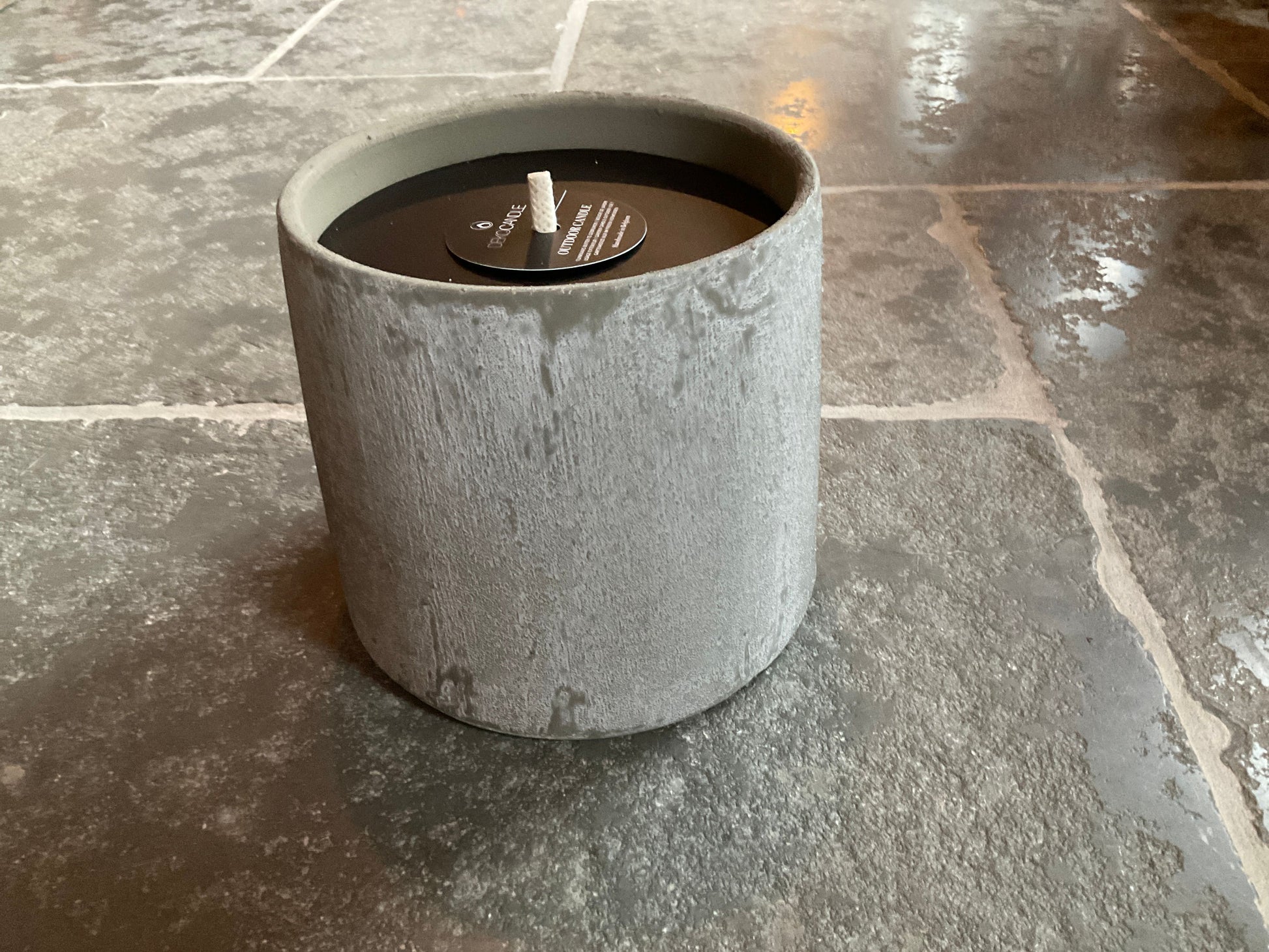 Beige terracotta buitenkaars 20x18cm