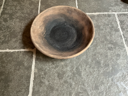 Ronde schaal bruin - grijs 40cm doorsnee