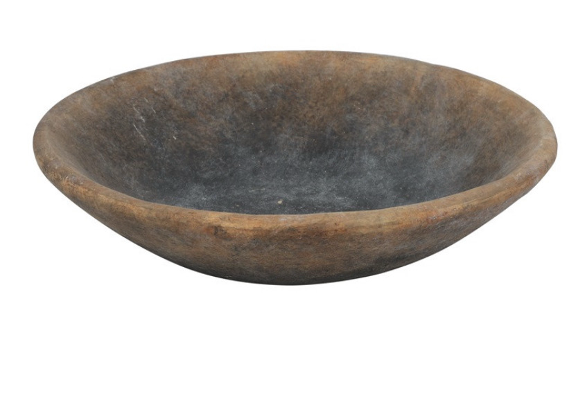 Ronde schaal bruin - grijs 40cm doorsnee