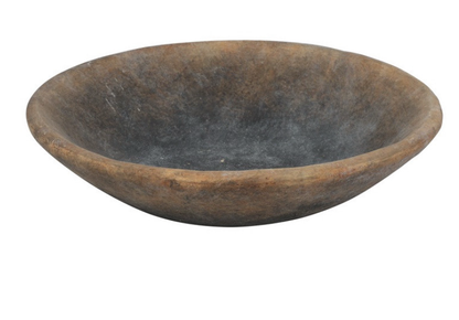 Ronde schaal bruin - grijs 40cm doorsnee