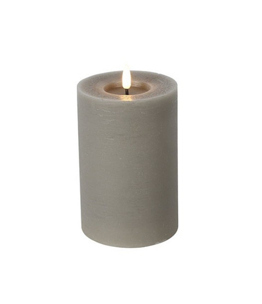 Grijze stompkaars 10x15cm