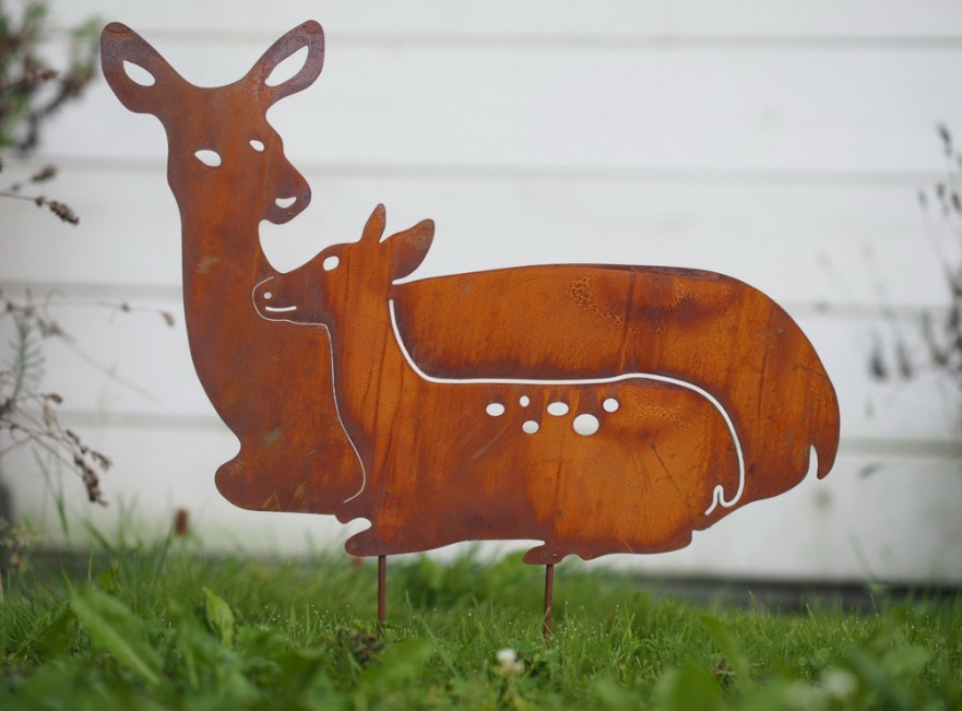 Bambi met baby 42x42cm