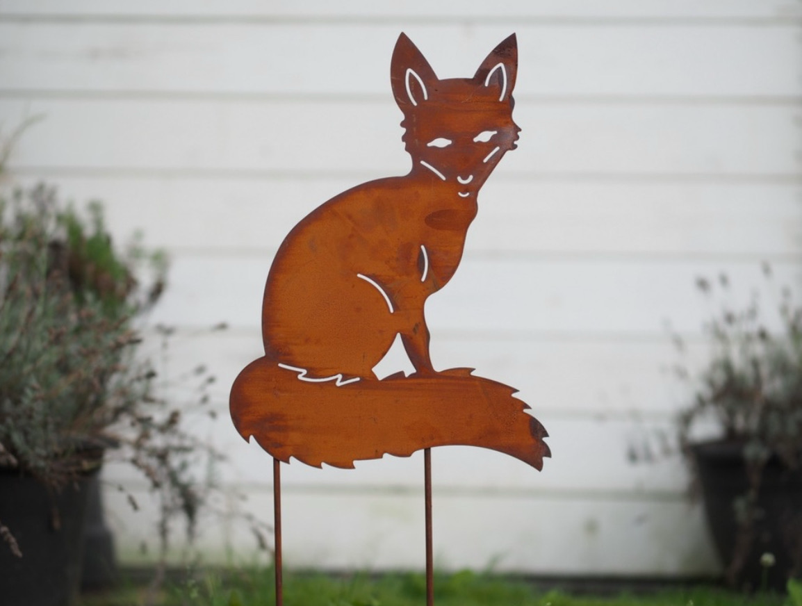 Roeste vos tuinprikker 30x66cm