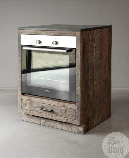 Kast voor inbouw oven ex oven inclusief blauwe steen 95x68x60cm