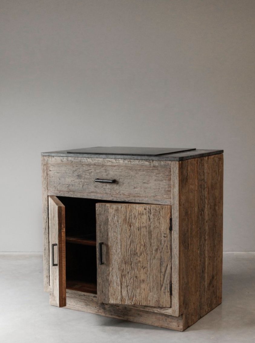 Kast voorzien met opening voor inductie kookplaat 95x90x60cm