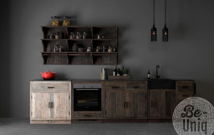 Kast voorzien met opening voor inductie kookplaat 95x90x60cm