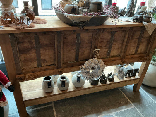 Site table met valse deuren en legplank 157x39x94cm