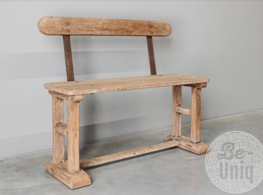 Oude schoolbank (HxBxD) 80x92x39 cm